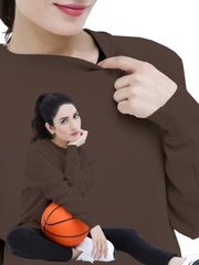 Crew Neck no Zip Sweat Shirt