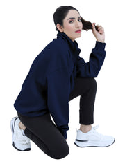 HALF ZIP SWEAT SHIRT