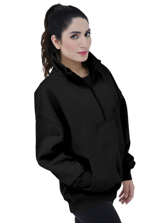 HALF ZIP SWEAT SHIRT