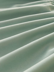 1pc Solid Color Fitted Sheet, Minimalist Fabric Fitted Sheet For Home, All Season