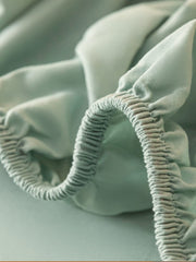 1pc Solid Color Fitted Sheet, Minimalist Fabric Fitted Sheet For Home, All Season