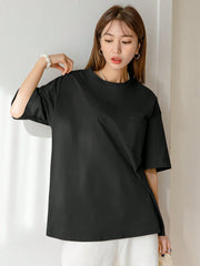 SOLID COLOR POCKET SHORT SLEEVE T-SHIRT