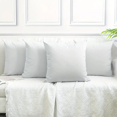 1pc/4pcs, Blank Polyester Sublimation Pillow Cover 16"X16" / 18"X18" / 20"X20", With Invisible Zipper, For Heat Press Printing, Double-Sided, No Insert, Suitable For DIY, Sublimation Printing