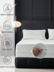 1pc Safest 100% Waterproof 6-Sided Zippered Mattress Protector