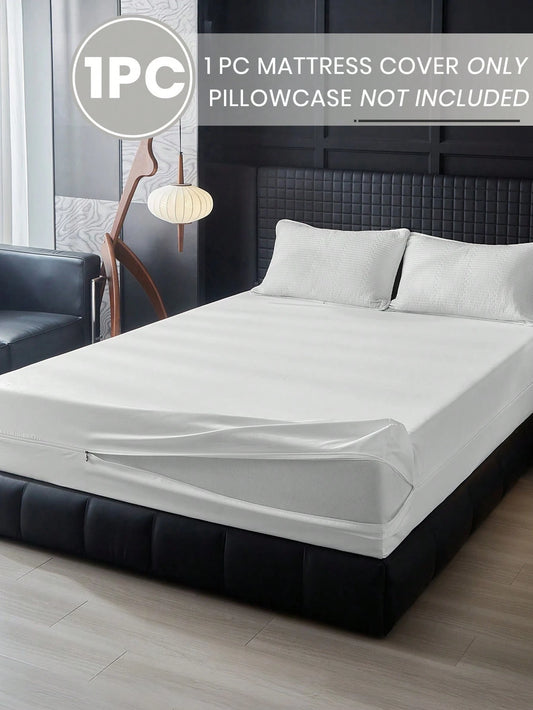 1pc Safest 100% Waterproof 6-Sided Zippered Mattress Protector