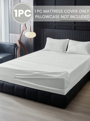 1pc Safest 100% Waterproof 6-Sided Zippered Mattress Protector