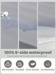 1pc Safest 100% Waterproof 6-Sided Zippered Mattress Protector