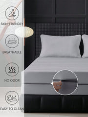 1pc Safest 100% Waterproof 6-Sided Zippered Mattress Protector