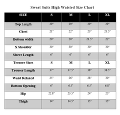 SWEAT SUITS HIGH WAISTED TWO PIECE SET WHITE