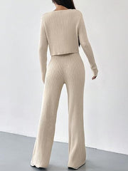 RIBBED KNIT COORD SET