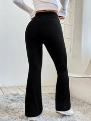 OVERLAP WAIST FLARE LEG TROUSER