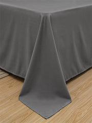 1pc Solid Color Flat Sheet, Modern Composite Fabric Bedding Flat Sheet For Bedroom