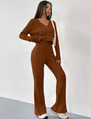 RIBBED KNIT COORD SET