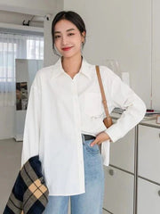 BEIGE DROP SHOULDER BUTTON FRONT SHIRT